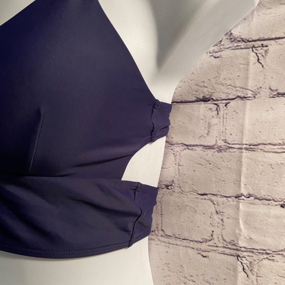 Zaful Navy Cross Back Bikini Top, Size Small/US 4 - Picture 5 of 5